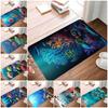 Underwater World Printing Non-Slip Small Rug Waterproof Easy To Clean Floor Mat for Indoor Outdoor Use Durable Home Decoration