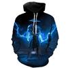 Autumn/Winter 3D-printed Hooded Sweatshirt—a Unisex, Street-style Piece Featuring A Loose, Fleece-lined, and Thickened Pullover Design; Menswear.