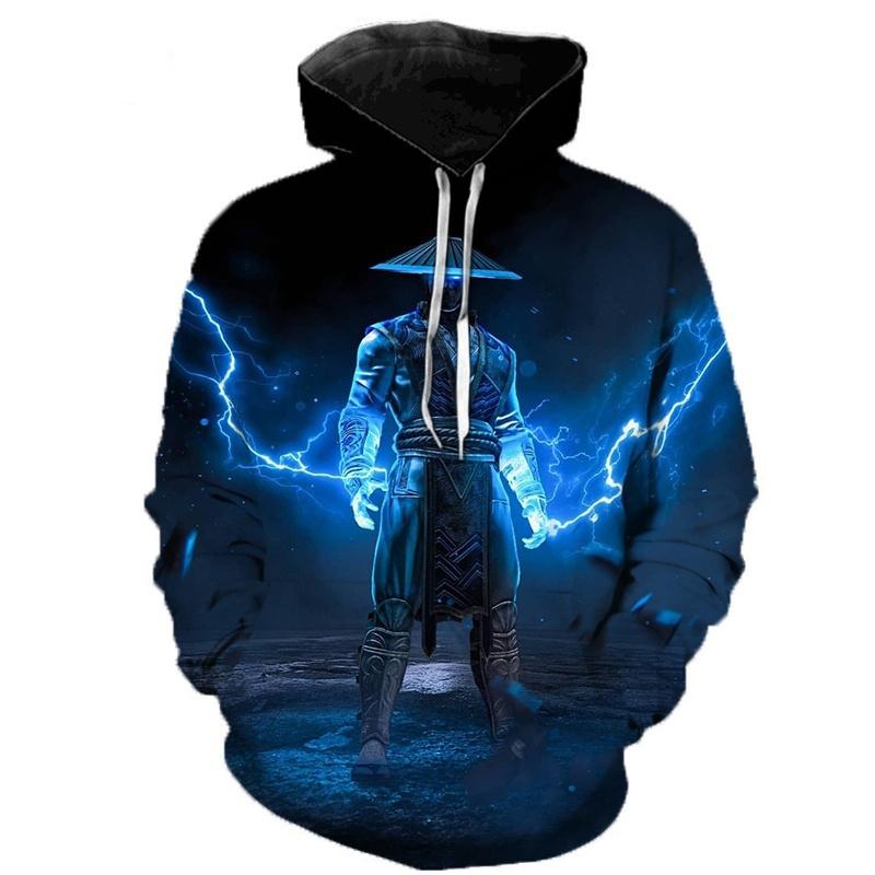 Autumn/Winter 3D-printed Hooded Sweatshirt—a Unisex, Street-style Piece Featuring A Loose, Fleece-lined, and Thickened Pullover Design; Menswear.