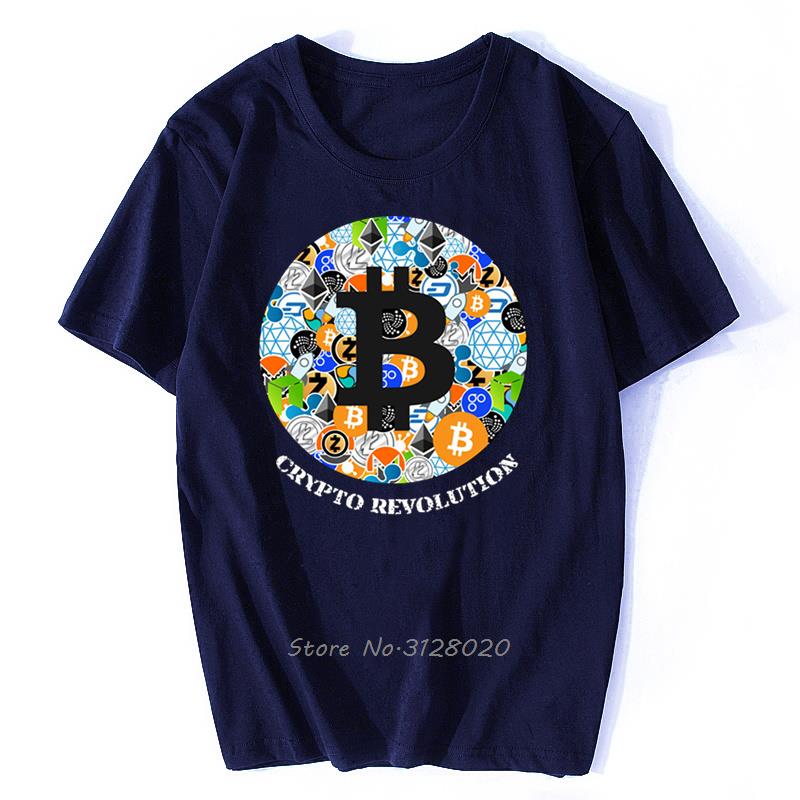 Bitcoin Shirt Cryptocurrency Crypto Miner Bitcoin BTC Crypto Design TShirt Men Bitcoin Coin T Shirt Cotton Tees Streetwear