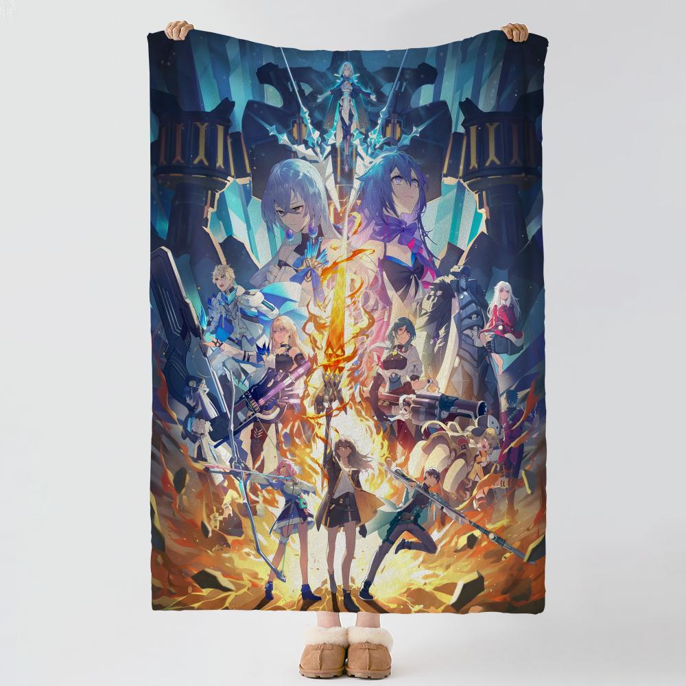 game H-Honkai Impact-T Throw Thick Comfort Flannel Quilt, Multi-scene Use Indoor Outdoor Daily Nap