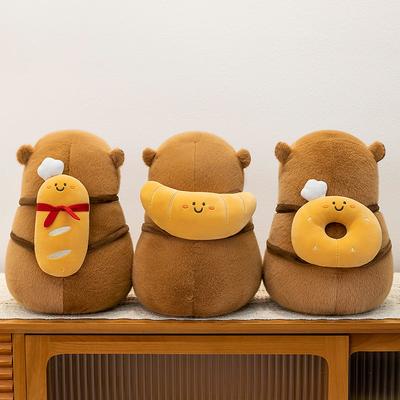 New Creative Baking Kapibala Doll Baguette Capybara Plush Toy Grab Machine Doll Bedside Pillow