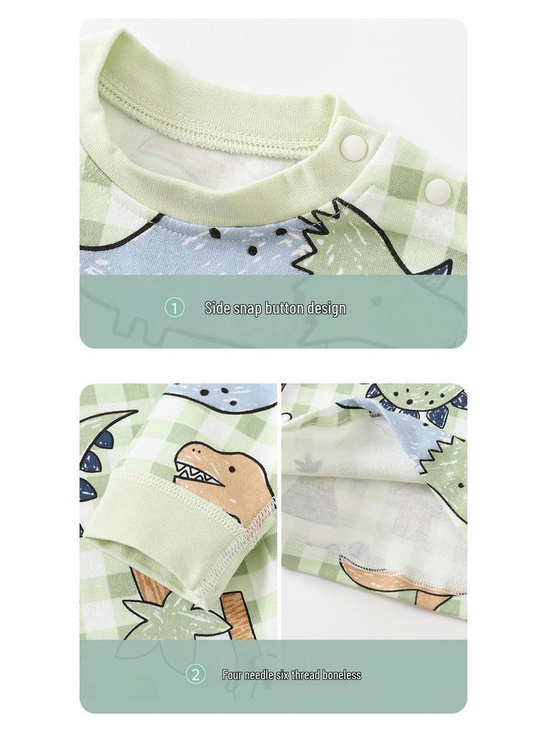 Kleinkind Baumwoll Zweiteiler: Cartoon Oberteil & Hose für Alter 0-6