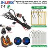 Universal Built-in 12V Car Seat Heater Kit Fit 2 Seats with 4 Heating Pads MAX 108W and 3 Levels Dual Control Switches System