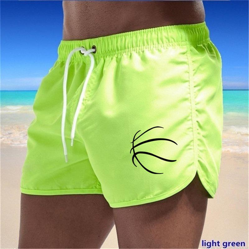 Fashionable Beach Pants, Men's Loose-fitting Shorts, Pure Colour Shorts for Outdoor Fitness