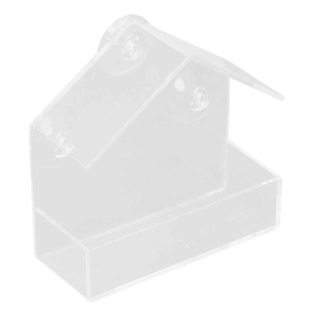 Vogelhaus Futterspender Praktisch Einfach Acryl Haus Typ Haustier Vogel Fenster Futterspender Vogelhaus