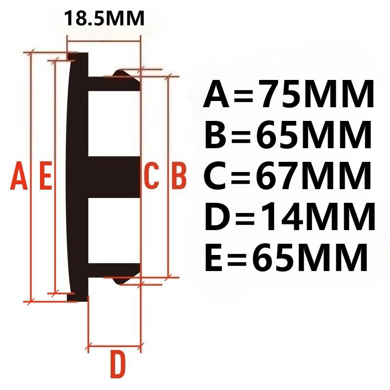 4 Stück Vossen Logo Emblem Auto Radnabendeckel 75MM Clips 65MM Räder Radkappe Vossen Abzeichen Felge Radnabendeckel Staubschutz Auto Zubehör