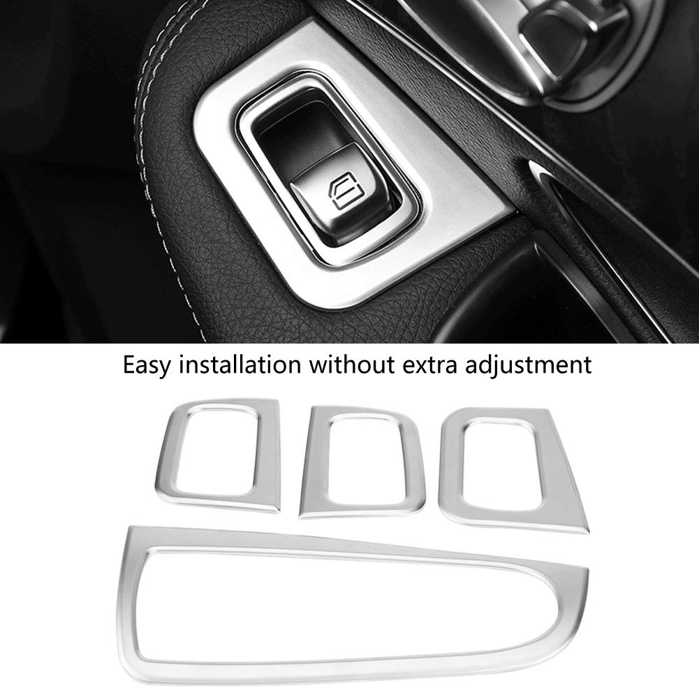 Car Window Lift Button Cover Trim Decoration Frame for C Class W205