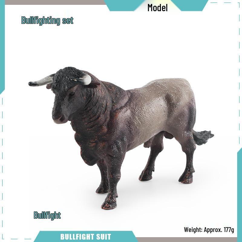 Spanish Bullfighting Set: North African Wild Bull & Tamed Bull Rider Figurine