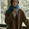 SAGEMENT EDAN COLOR SCHEME Wool MUFFLER_BLUE-BROWN