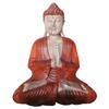 Buddha Statue Hand Carved Suar Wood 40cm Welcome