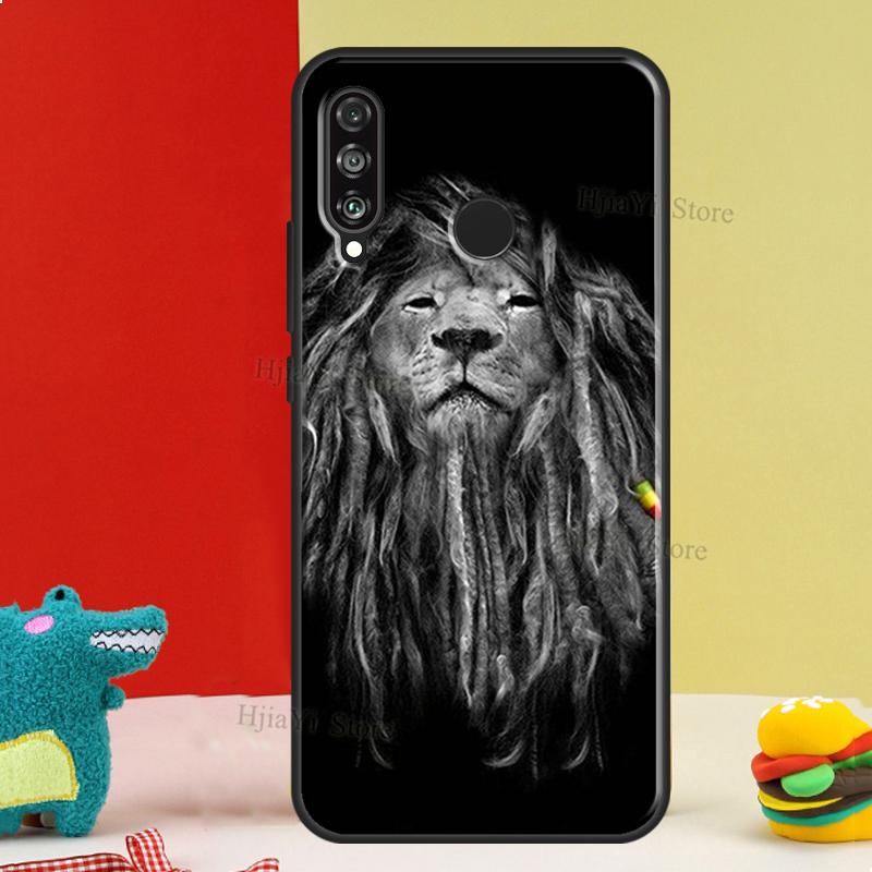 Rasta Löwe Reggae Bob Marleys Hülle Für Huawei P20 Lite P10 P30 P40 Mate 20 Pro Silikonhülle Für P Smart 2019 2021 Cover