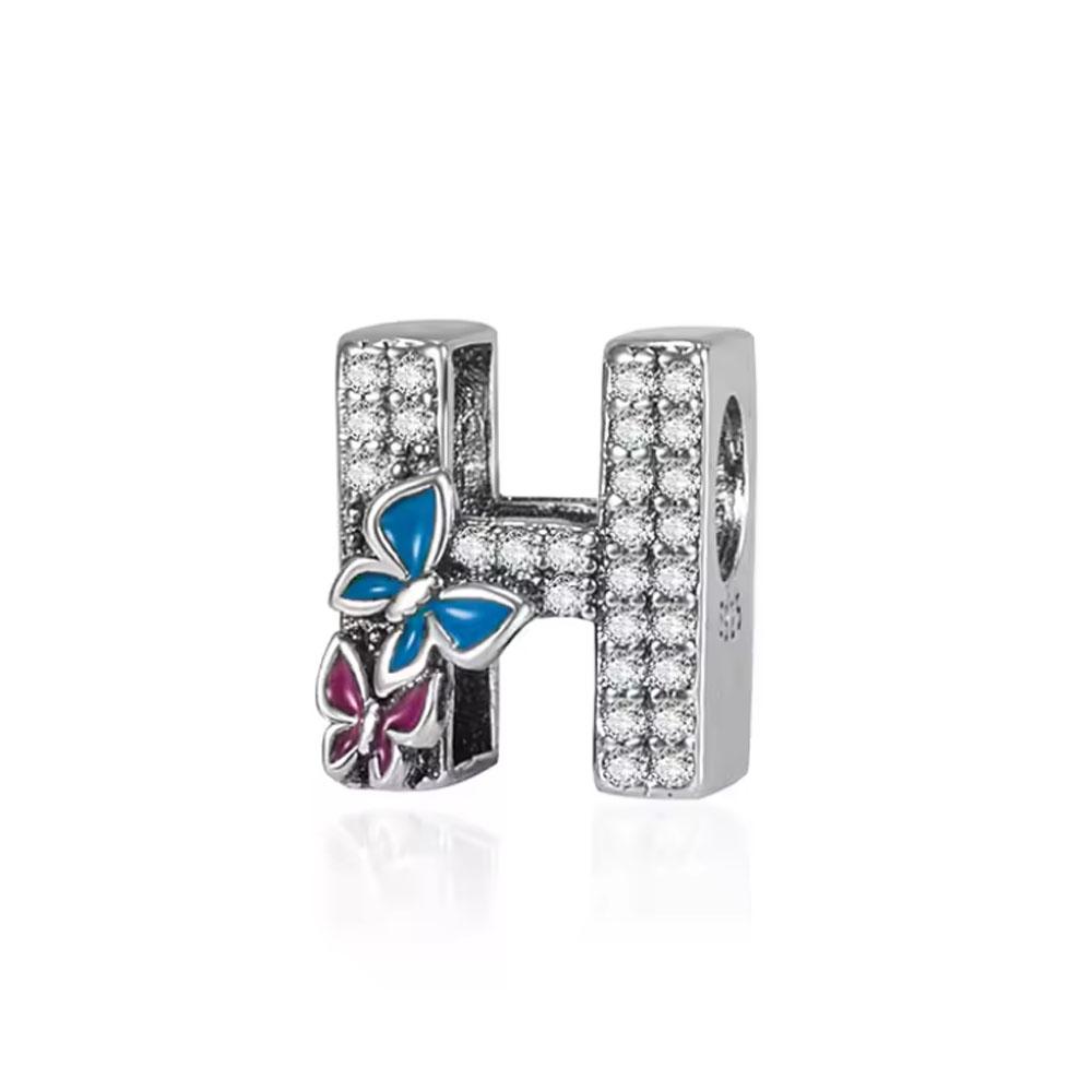 Charms Lettres Papillon Amour Perles Cuivre Convient Bracelet Fin Fabrication Bijoux DIY