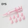1 Set Pastry Nozzle Kit Food Grade Safe Pink DIY Baking Cake Decorating Syringe