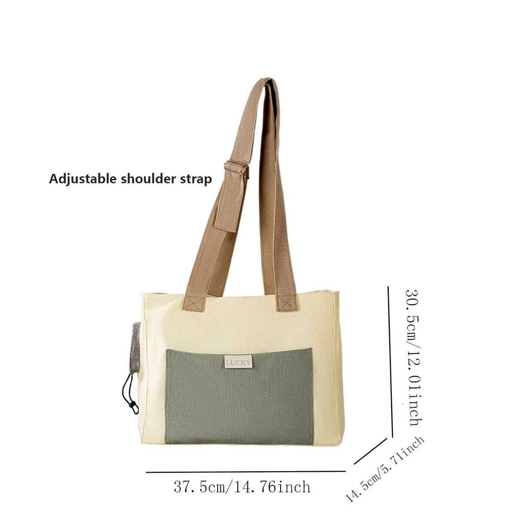 Katzentragetasche Haustier Hund Eine Schulter Canvas Transporttasche Mode Tragbare Handtasche Welpen Kätzchen Sling Bag Out Reiserucksack