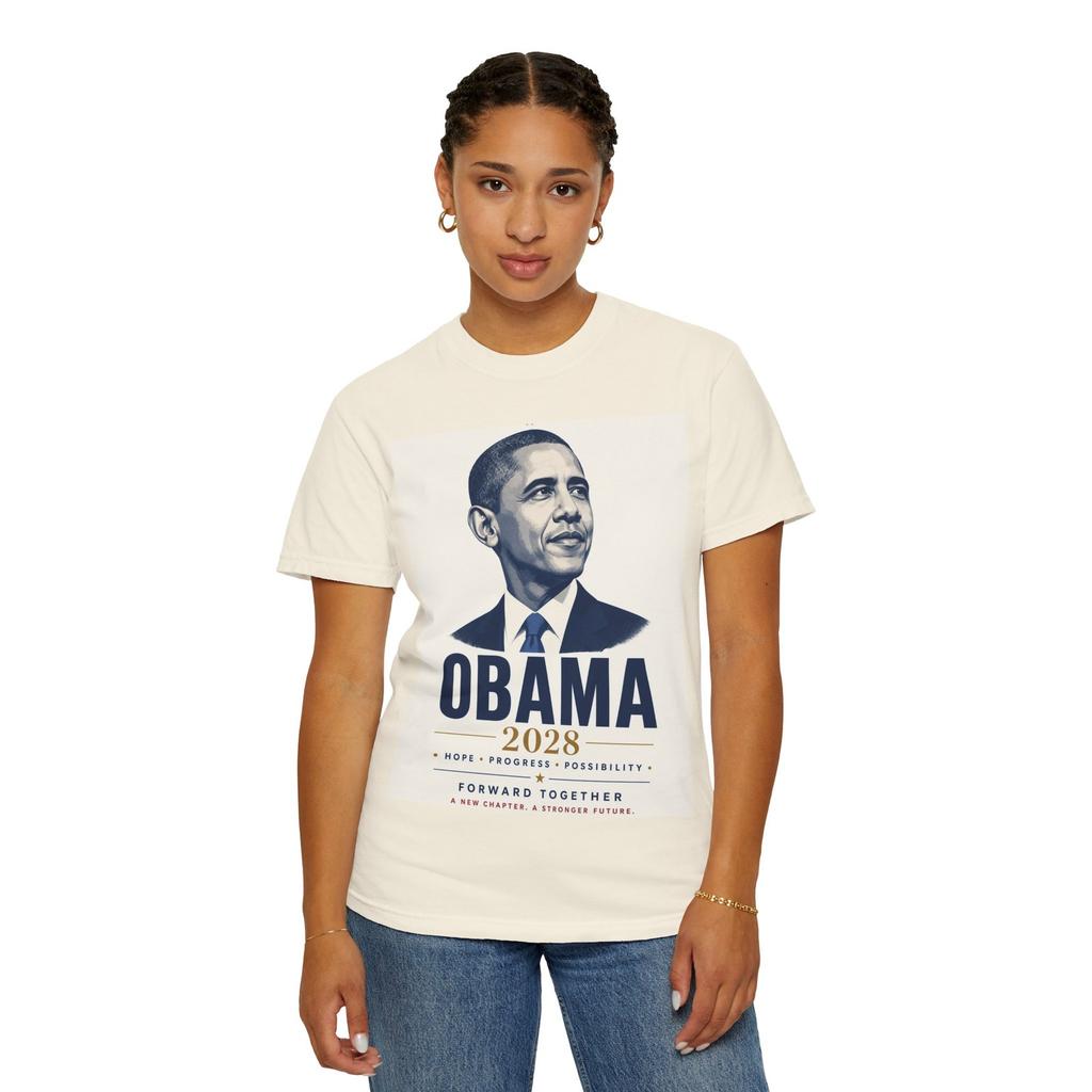 Obama 2028 Campaign Poster T-Shirt | Retro Political Tee