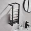 Wall Mounted Vertical Towel Rack Space Saving Toilet Paper Holder Set  Bathroom Organization