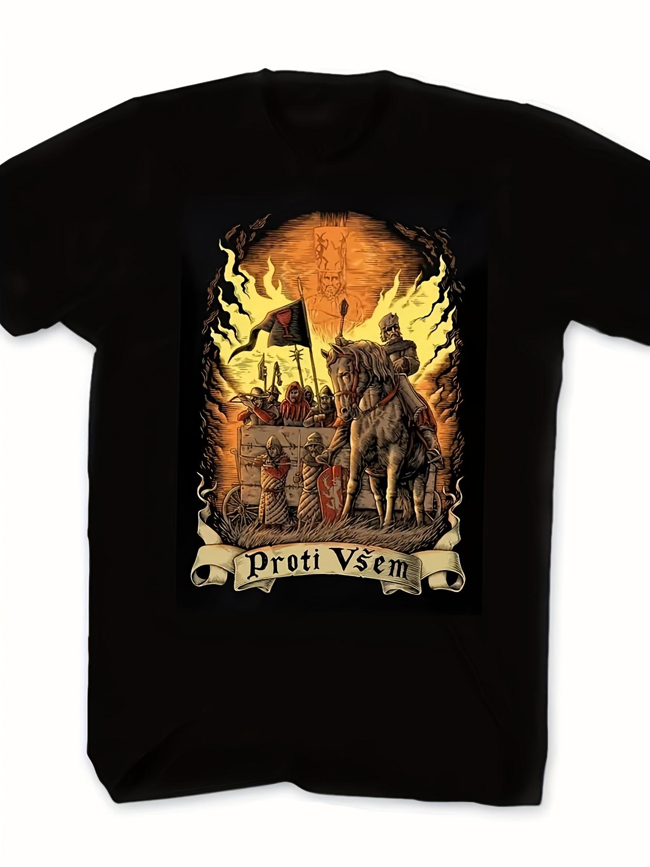 

T-Shirt y2k Medieval Hussite Wars T Black XL