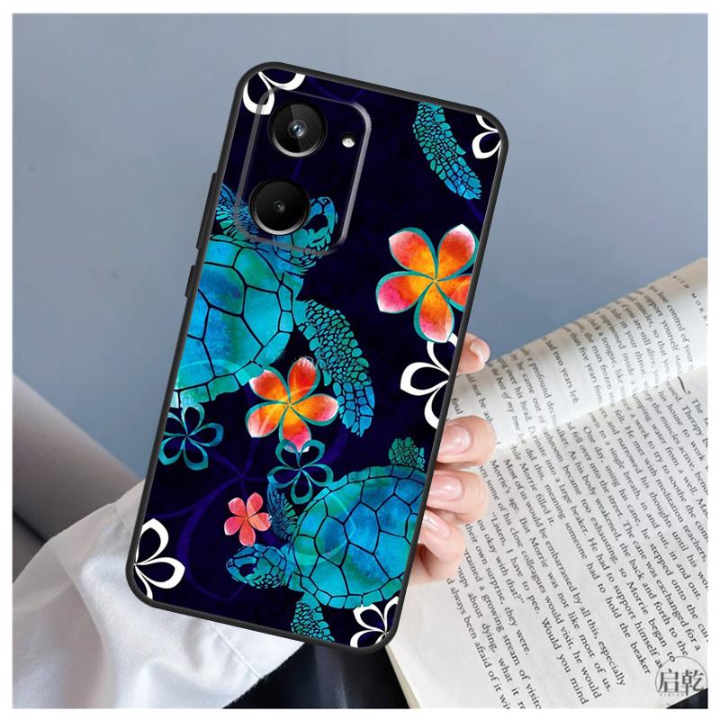 

Swimming Freshwater Sea Turtles For Realme C71 C55 C75 C67 C63 C51 C61 C53 C35 C65 11 12 13 14 15 Pro Plus GT6 GT7 Pro Case Realme 14 Pro Plus