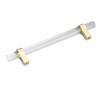Crystal Acrylic Handle Modern Transparent Drawer Pull Handle for Closets Bookcases Shoe Cabinet