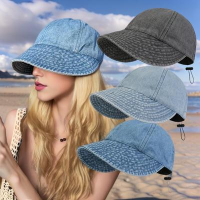 Damen-Jeans-Sonnenhut, leichte Fischermütze für Frühling und Sommer, bietet Sonnenschutz, perfekt für Outdoor-Aktivitäten
