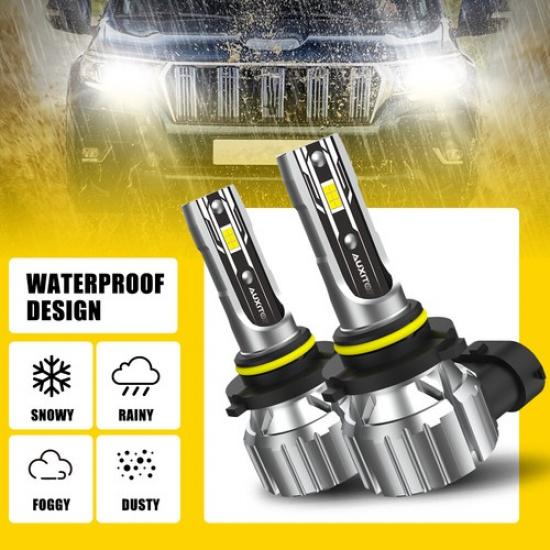 9005 HB3 LED Super Headlight Bright Bulbs Kit White 6500K 360000LM High/Low Beam