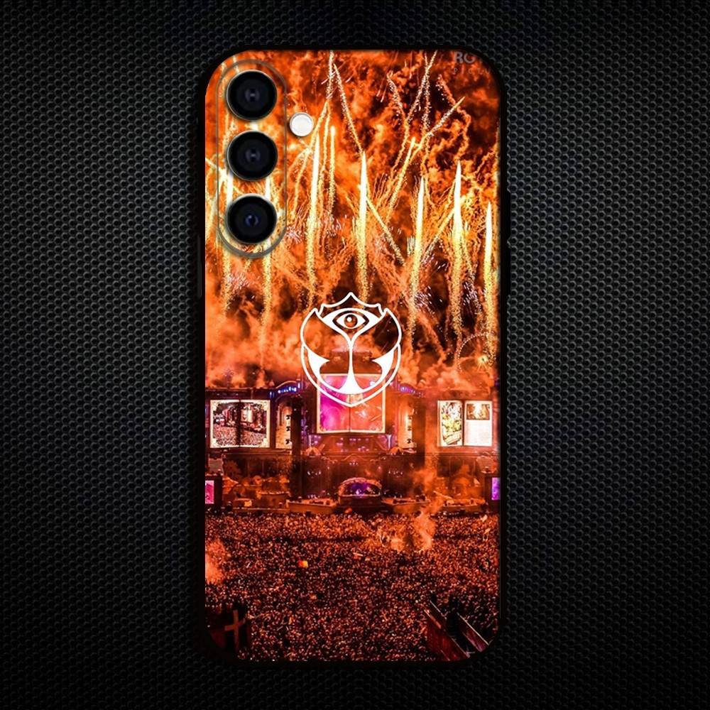 Music Festival Tomorrowlands Phone Case For Samsung Galaxy A73,A72,A71,A70,A53,A52,A51,Others Soft Black Shell