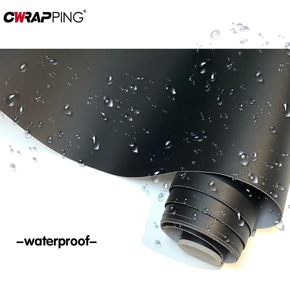 Naklejka Samochodowa Matowa Czarna Naklejka Winylowa Folia Dekoracyjna na Karoserię Samochodu i Motocykla Odporna na Zarysowania i Wodoodporna Do Samochodu i Motocykla