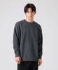 AGOD Crew Neck Rib Oversized Hazzi Knit [Charcoal]