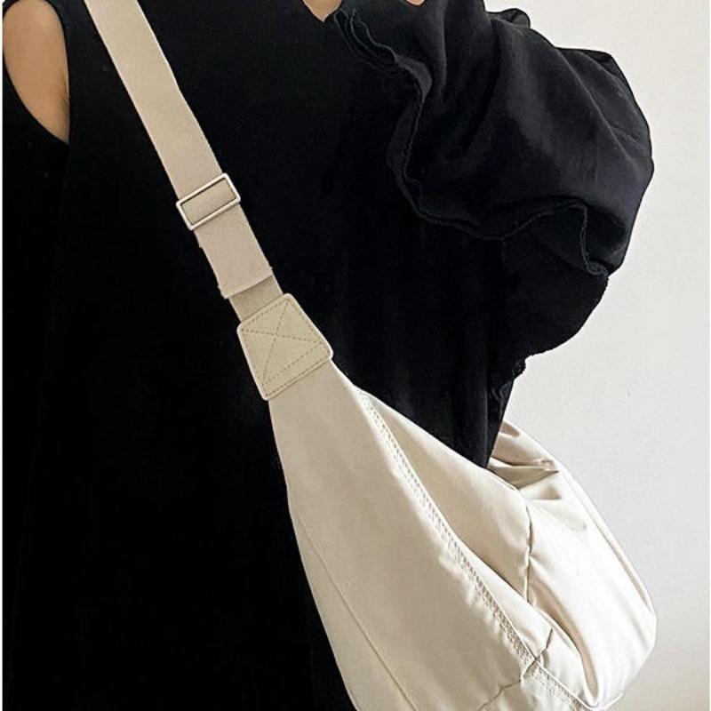 Ins Wind Messenger Bag Female, Autumn and Winter New Large-capacity Dumpling Bag Down Cotton Simple and Versatile Shoulder Bag