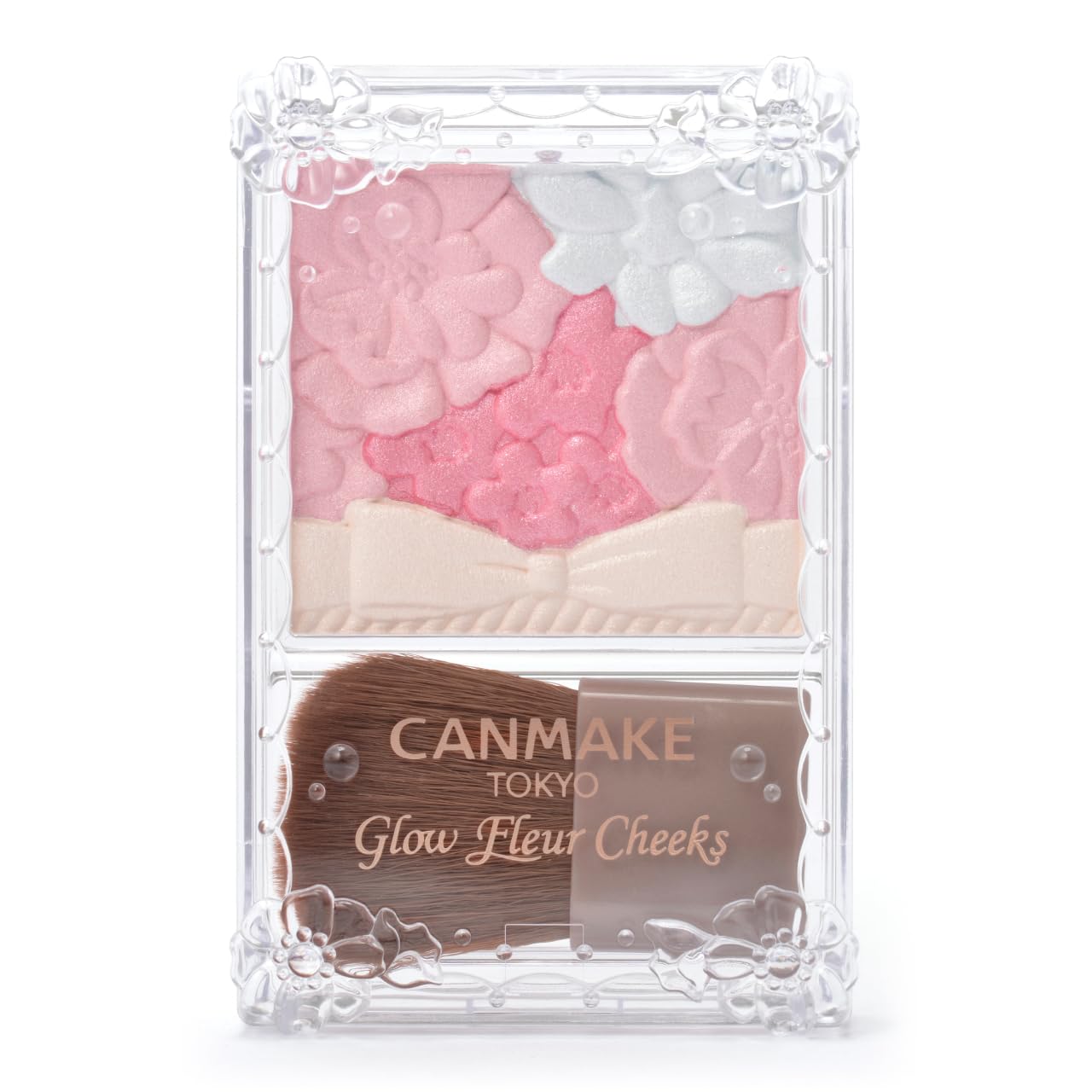 Canmake Glow Fleur Cheeks 19 Cherry Soda Fleur Powder Cherry - Blush, Pink, Glossy, Translucent.