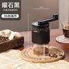 Manual Coffee Grinder Portable Hand Crank Burr Mill Stainless Steel Adjustable Coarseness 56 Settings Wooden Grain Design