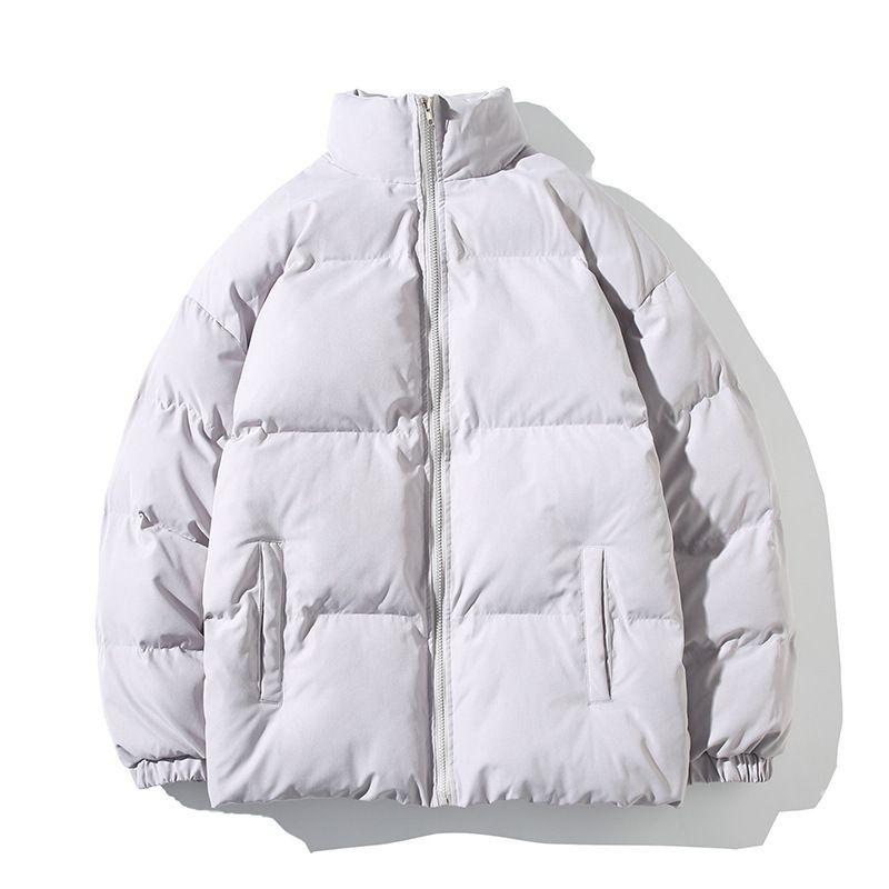

Mens Winter Cotton-padded Jacket Comfortable Fit Large Size Stand-up Collar Thickened Cotton Jacket L