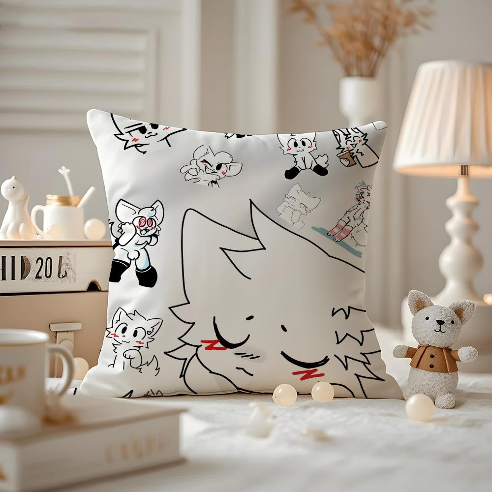 Boykisser Silly Cat Cushion Cover Pattern Printed Pillowcase For Living Room Sofa Cushion Cover & Bedroom Decor