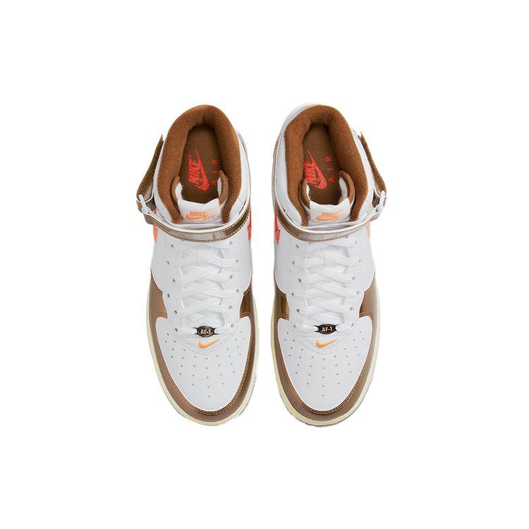 Nike Air Force 1 Mid QS Ale Brown Men Sneakers White Total-Orange Beach DH5623-100