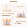 Baby Animal 3D Block Stacking Puzzle Creative Toy Montessori Butterfly Snail Shape Matching Game Fine Motor Skills Education Toy