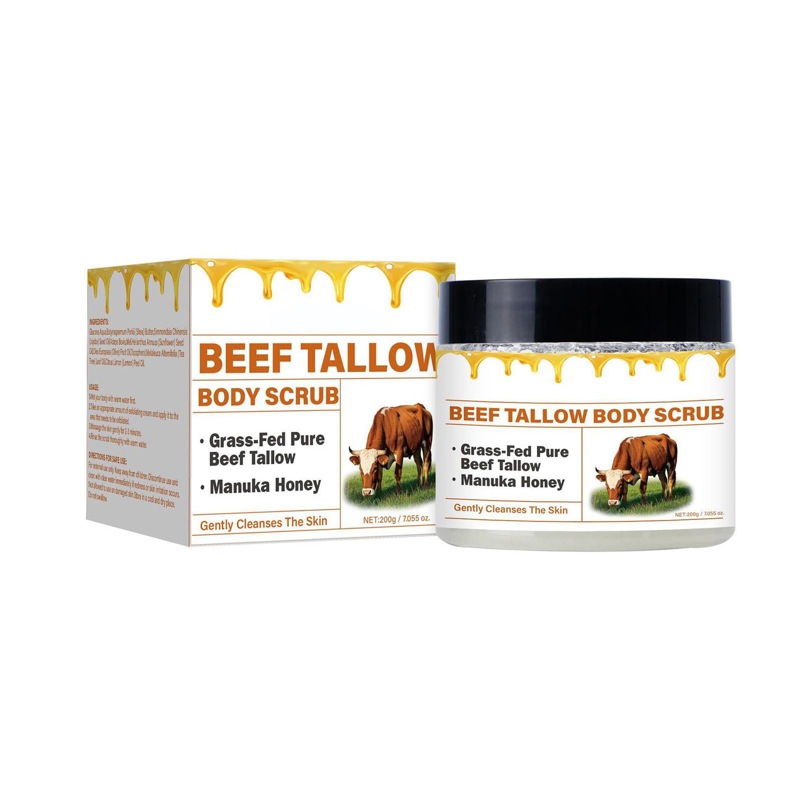 

Скраб для тела Tallow 200 г Питательный и отшелушивающий уход за кожей для гладкой, сияющей кожи One Size