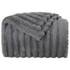 Throw Blanket Dark Grey 150 x 130 cm Fleece
