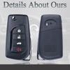 Key Fob Fits for Toyota Camry Corolla 2018    Keyless Entry Remote Control Flip Key Replacement FCC ID: HYQ12BFB P/N:89070-06790 4 Button H Chip