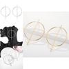Chic Geometric Hoop Earrings For Women Fashionable Alloy Statement Pieces