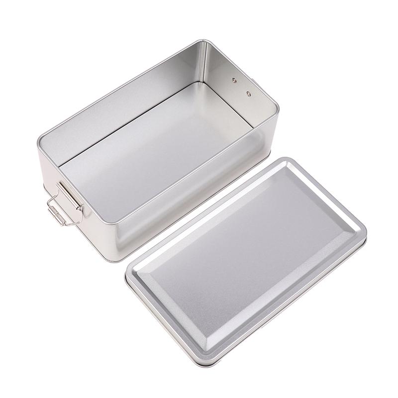 Rectangular Tinplate Cookie Tins Box With Lid Dustproof Home Kitchen Desktop Storage Tin For Candy Coffee Tea Jewelry Chocolate