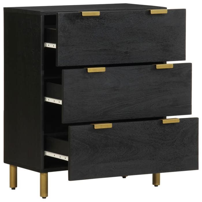 VidaXL Buffet noir 60x33x75 cm bois d'ingénierie, meuble de rangement, meuble de rangement de cuisine, meuble de rangement 4017651