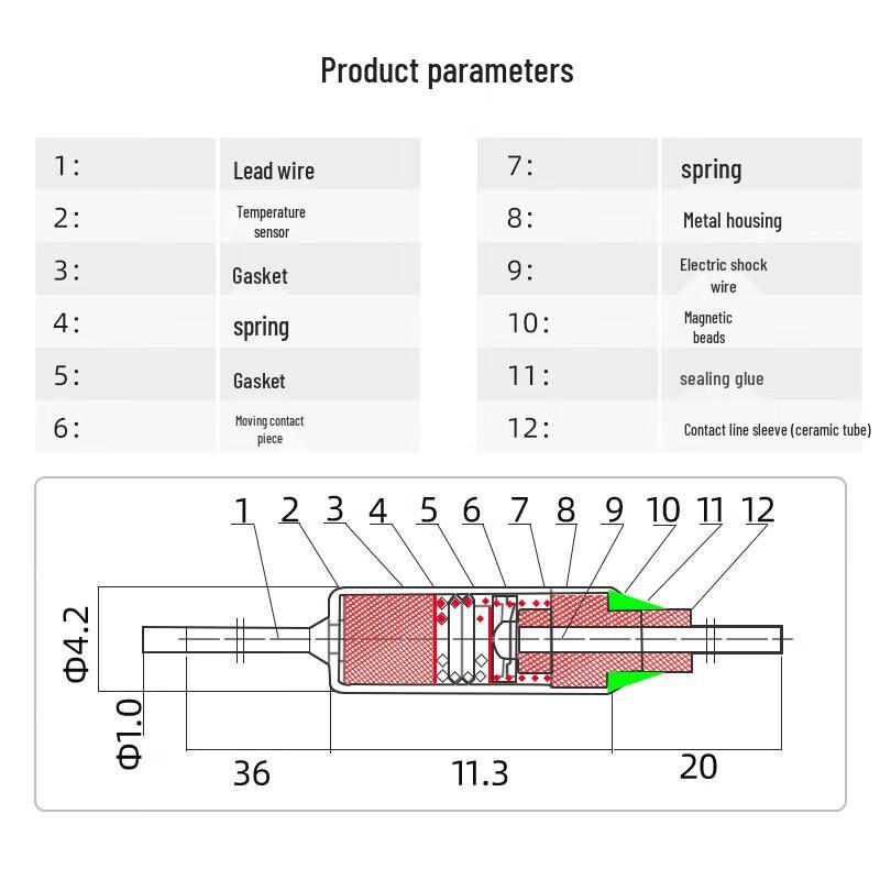 HUIJUN 10A 250V TF Thermal Fuse
