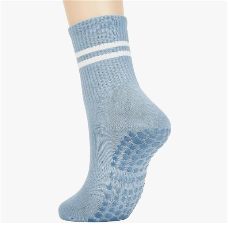 Women's Anti-Slip Breathable Pilates Socks Knitted Crew Socks for Yoga Barre Home Sports Fitness Customizable for Autumn