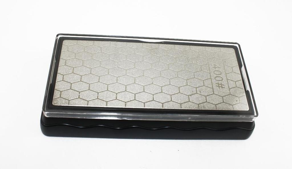 Naissant Double-Sided Diamond Whetstone, Grit Sizes #400 and #1200, Double-Sided, with Stand