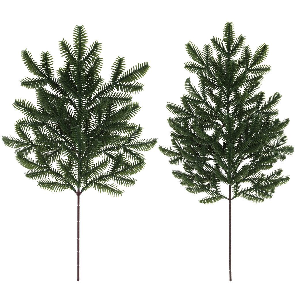 Fake Pine Needle Branches With Durable Plastic Construction For Festive Decorations And Gift Displays