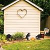 Cute Raccoon Metal Garden Stake Black Raccoon Silhouette Decorative Yard Art for Garden Lawn Pathway Decor Gift for Nature Wildlife Lovers