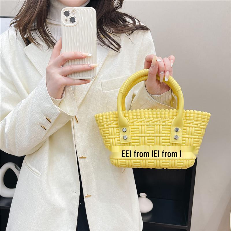 Geantă de mână trendy 2025, versatilă, mini crossbody & tote, din jeleu țesut