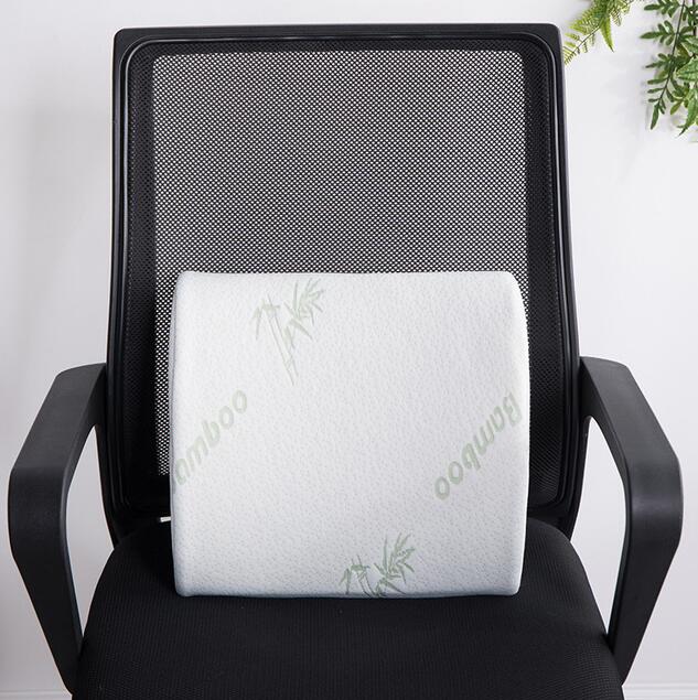 Cushion Slow Rebound Waist Support Set for Home Office Health Care Chair Pad Bamboo Fiber Memory Foam Seat Cushion Back