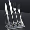 Transparent Acrylic Knife Fork Spoon Display Stand Shopping Mall Exhibition Display Props Tableware Counter Display Rack Kitchen Organization Storage